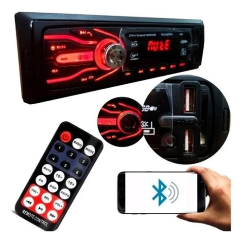 Som Automotivo Mp3 Bluetooth Fisrt Option 5566se 7 Cores