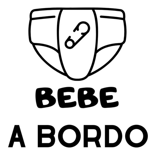 Bebe A Bordo Modelo Pañal Autoadhesivo Vinilo Auto