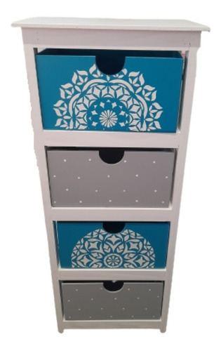 Imagen 1 de 5 de Cajonera Organizador De Juguetes 4 Cajones