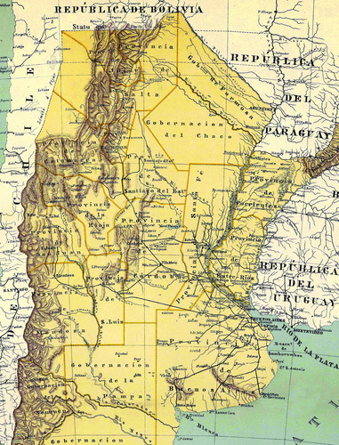 Mapa Argentina 1892 90x120cm - Impreso En Lona, Varillado