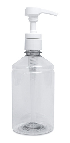 3 Frascos 500ml Para Álcool Gel Válvula Pump Profissional