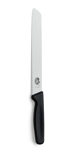 Imagen 1 de 4 de Cuchillo Dentado Para Pan 8 Victorinox M/negro 5.1633.21b