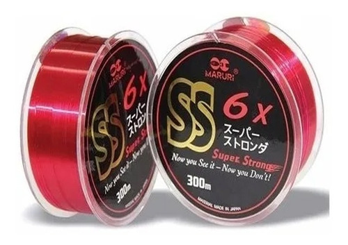 Linha Pesca Maruri Super Strong Ss 6x 8 0,46mm 300m Cor Vermelho