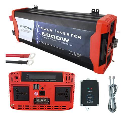 Inversor De Corriente 12va220v 5000w 2usb 2sockets Onda Pura
