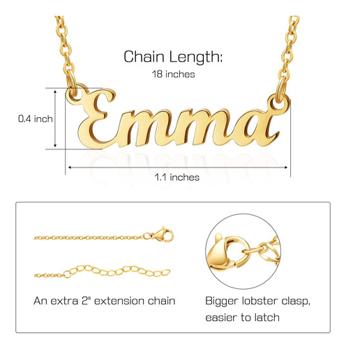 Collar Con Nombre Personalizado De Ldurian | Collar Con Con