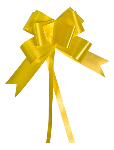Moños Mágicos Chicos(25cm) X100 Unidades Colores Brillantes Amarillo Moño Amarillo 25 Cm