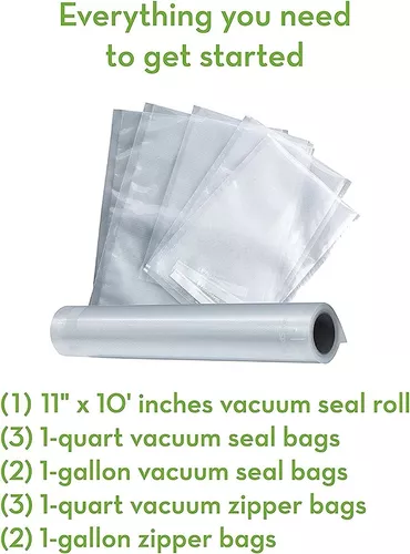FoodSaver FreshSaver - Bolsas selladoras al vacío de plástico (1 galón)