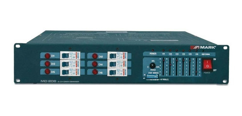 Dimmer 6 Ch Dmx 16a X Canal Control Frontal. Mark Md206