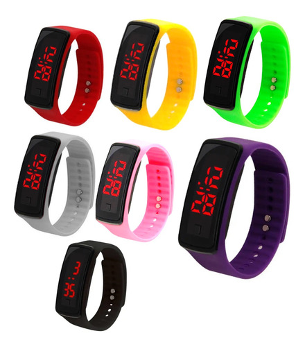 Reloj Electrónico Led Para Niños, Deportivo, Digital Basico