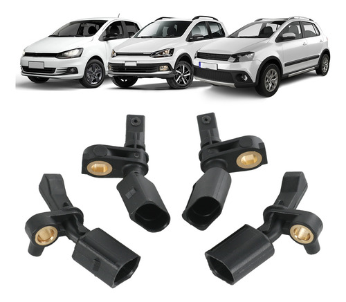 Kit 4 Sensor Freio Abs Vw Fox Voyage Polo Up Wht003860/1/2/3