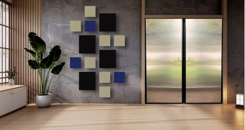 Panel De Espuma Lisa 4 Piezas De 60 X 60 Tapizadas