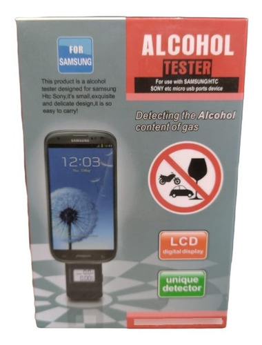Alcoholimetro Medido Aliento Digital Lcd Micro Usb Celular