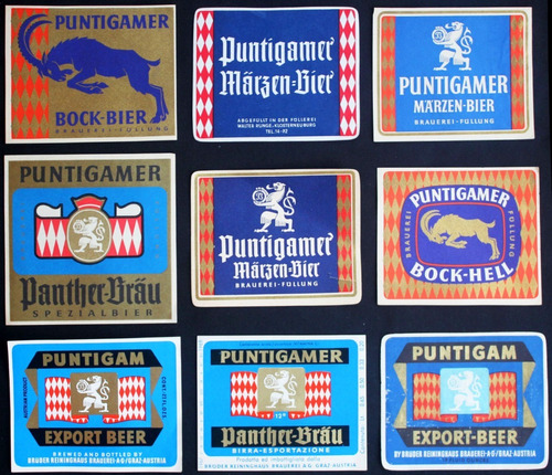 Etiquetas Antiguas De Cerveza Puntigamer 1956/1962 28063