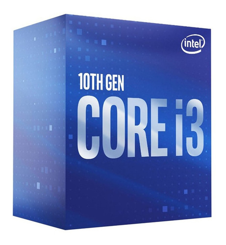 Microprocesador Intel Core i3-10105F BX8070110105F de 4 núcleos y 3.7GHz de frecuencia sin gráficos integrados