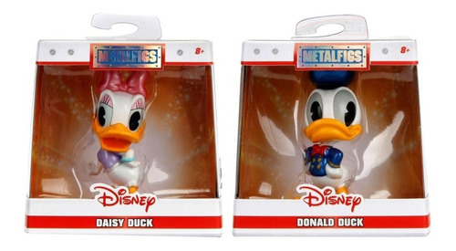 Mini Bonecos Metal Colecionável Disney : Donald + Margarida