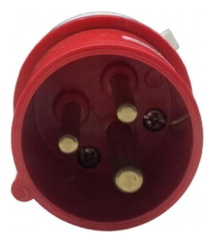 Plugue Macho Industrial 2p+t 16a 380v Vermelha 40036 Lukma