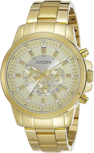 Imagen 1 de 6 de Reloj Hombre Citizen Dorado An8082 Crono Acero Wr 50 Promo