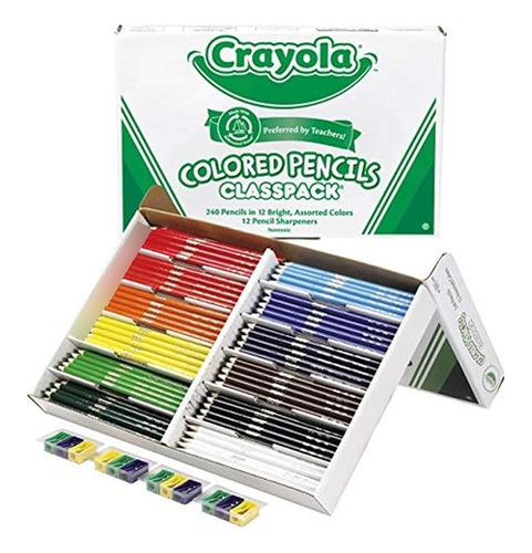 Crayola Colored Pencil Bulk, 240 Count Classpack, 12 Colores