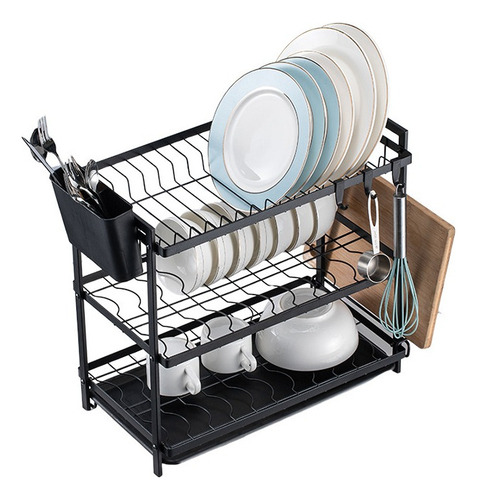 De Escurridor De Platos De 3 Niveles Con Bandejas De