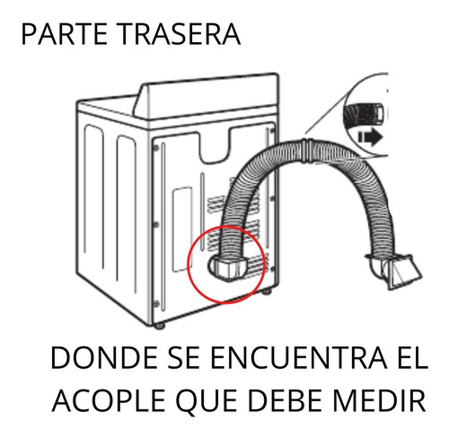 Imagen 5 de 7 de Manguera Secarropas Para Ariston Candy Philco Salida