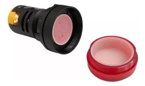 7 Sinaleiros Sonoro 22mm Led 24vca/cc Vermelho - Metaltex