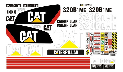 Calcomanías Para Excavadora 320blme Opción 2