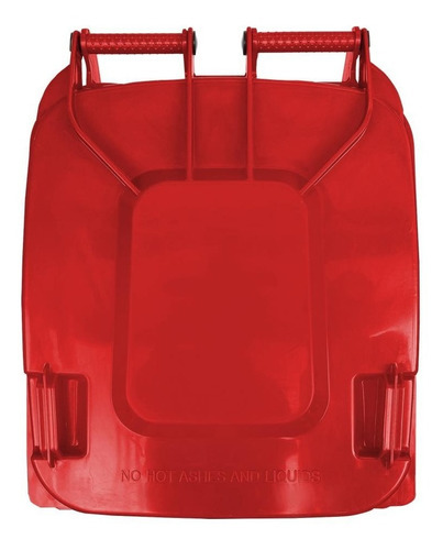 Bote 240 L Con Ruedas Y Pedal Color Rojo