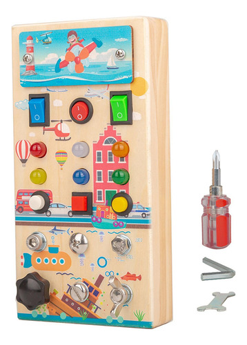 Tablero De Actividades Con Panel De Control De Madera Para
