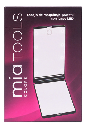 Mia Colors Tools Espejo Maquillaje Portátil Con Luz Led 3c