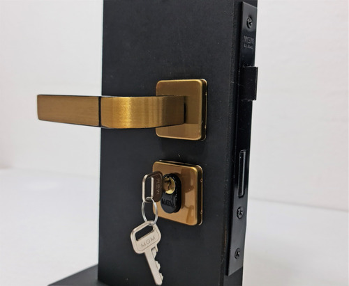 Imagem 5 de 10 de Fechadura Para Porta Quarto Sala Externa Modena Bronze Mgm