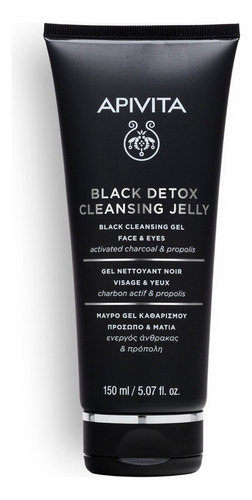 Gel Limpiador Negro Detox Para Rostro Y Ojos 150 Ml Apivita