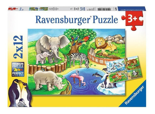 Puzzle Animales Del Zoológico - 2x12 Ravensburger