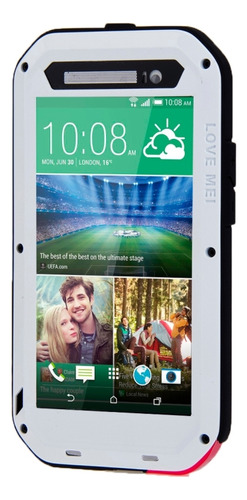 Capa Protetora De Metal White Love Mei Para Htc One E8