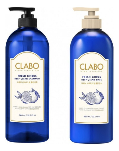 Kit Kerasys Clabo Fresh Citrus Deep Clean Duo - 2x960ml