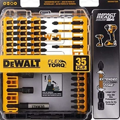 Juego De Puntas Destornillador De Impacto/dewalt/35 Piezas