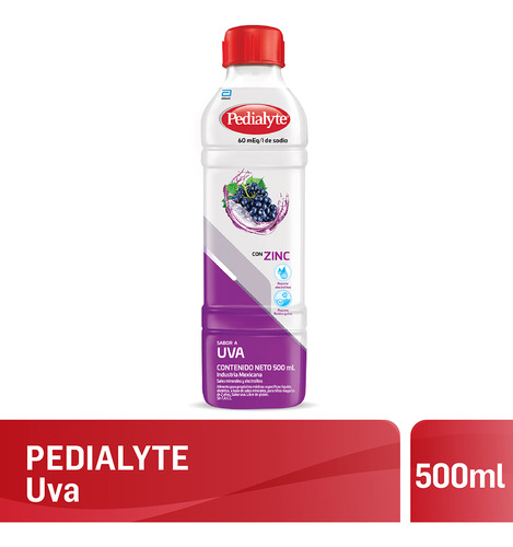 Pedialyte Suplemento Nutricional Rehidratante Uva 500ml X 6u