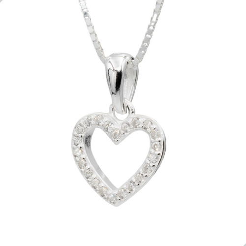 Colgante Corazón Pequeño Plata Fina 925 + Cadena | M508