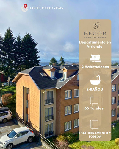 Becor Arrienda Dpto Semi Amoblado, 2d-2b-e-b. Puerto Varas