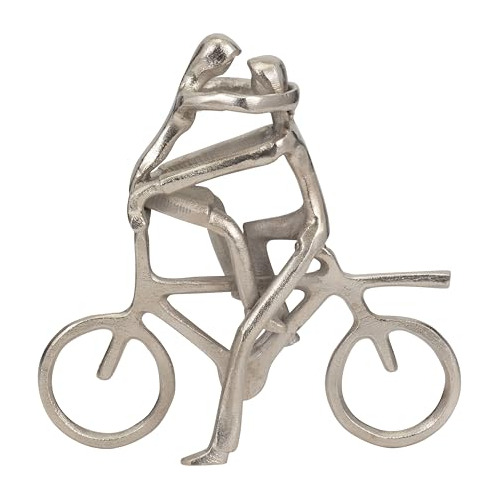 Esculturas De Aluminio Para Pareja En Bicicleta, Pieza Decor