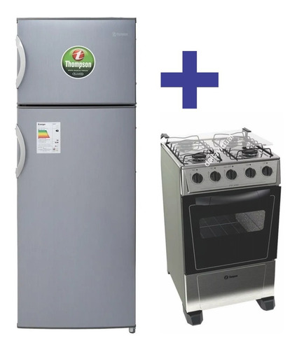 Combo Cocina 4 H Inox + Heladera C/freezer James Thompson