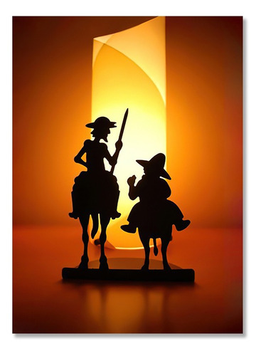 Cuadro Decorativo Abstracto Don Quijote En Lienzo