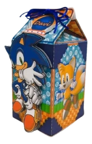 20 Cajitas Milk Box En 3d 2 De Sonic