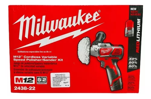 Milwaukee 2438-20 M12 Pulidora/lijadora de velocidad variable con kit –  MechanixGear