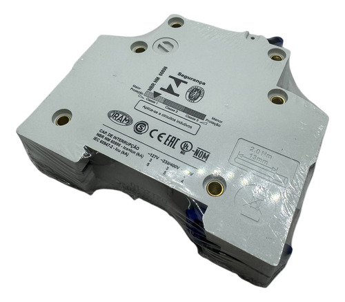 Minidisjuntor Unipolar Mono 10a Weg Mdw-c10 Curva C