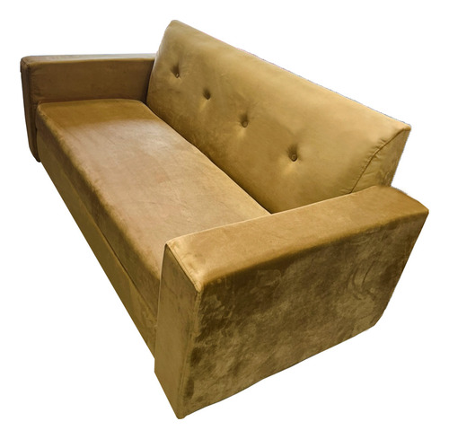 Sofa Hvm Alonso 2c Mostaza Felpa