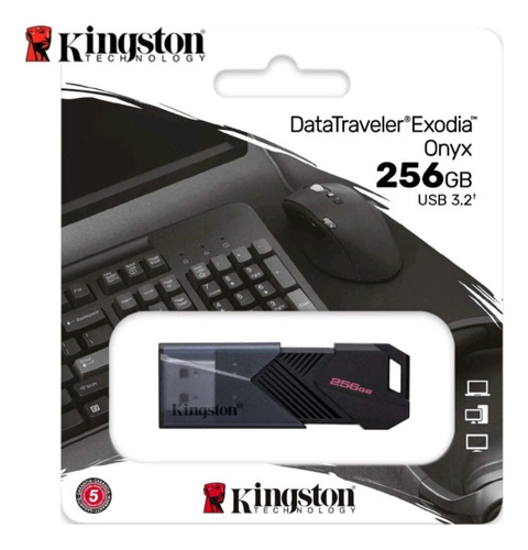 Pendrive Kinstong 256gb Datatraveler Exodia Onyx