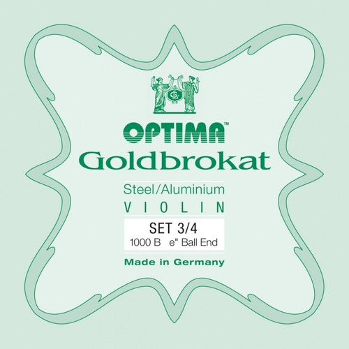 Set Cuerdas Violín Optima Goldbrokat 3/4 