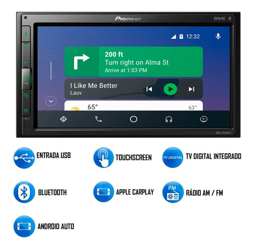 Multimídia 2din Pioneer Dmh-zs5280tv Tv Digital Bluetooth