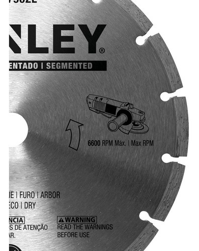 Disco De Diamante Segmentado 9 Plg Stanley Sta47902l