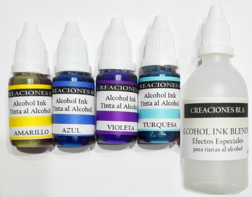 Tintas Al Alcohol Ink 4 Colores + Activador